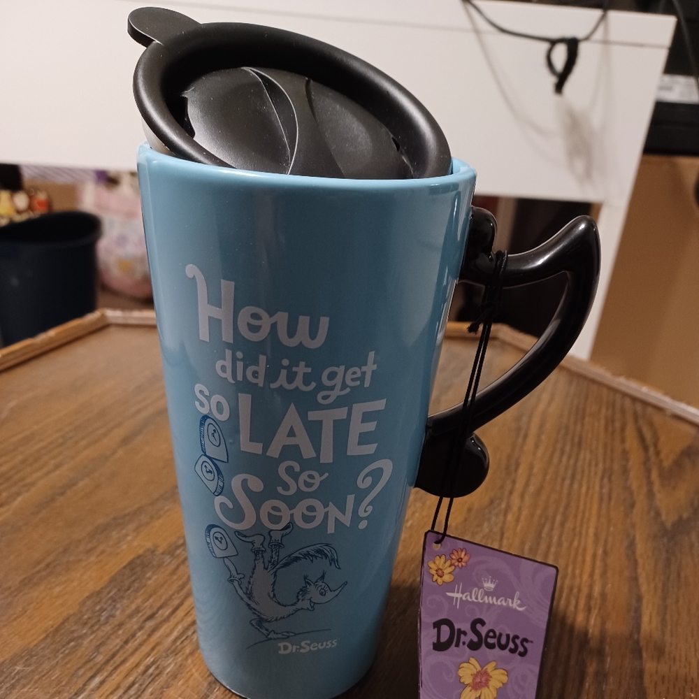 Dr Seuss 2013 Hallmark Ceramic Travel Mug